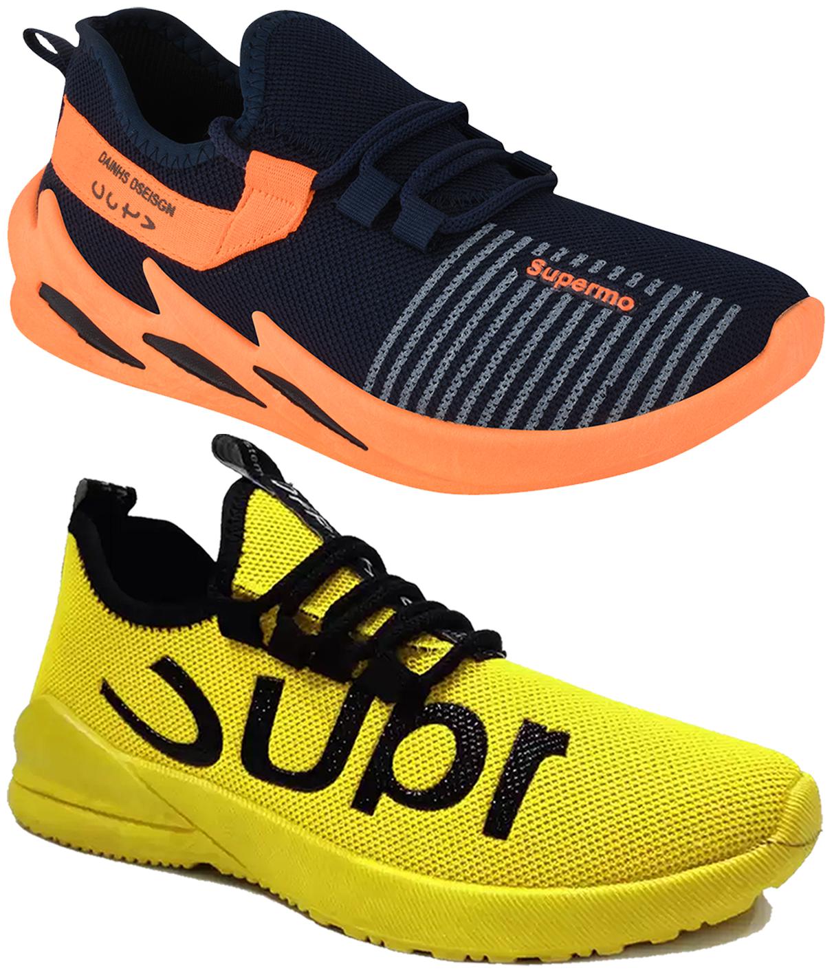 

Birde Men Multi-Color Casual Shoes - BRD-371-BL-SUPER-YLW