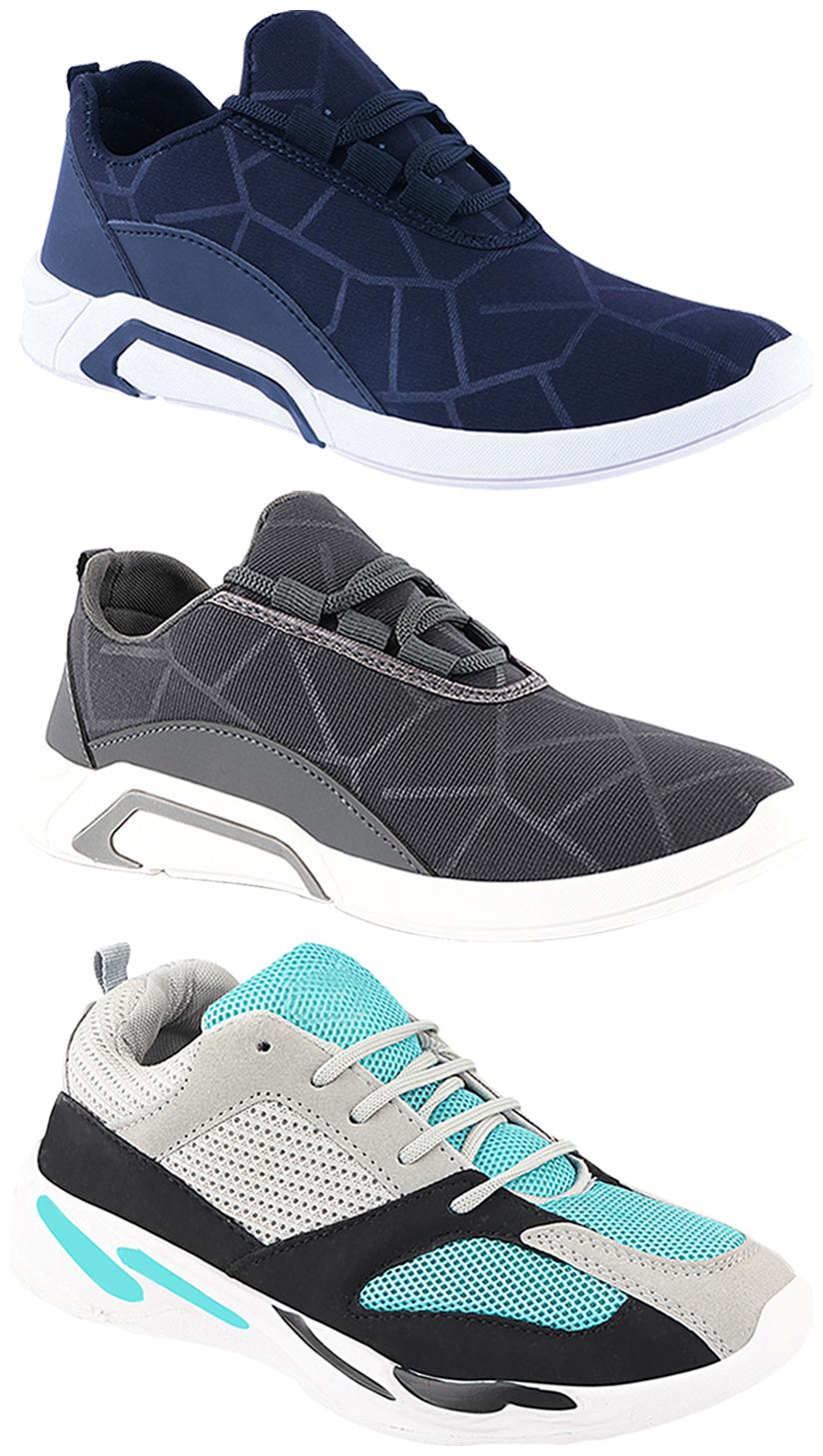 

Birde Men Multi-Color Casual Shoes - CASUAL SPORTS SNEAKERS RUNNNING SHOES - BRD-300-BLU-300-GRY-332