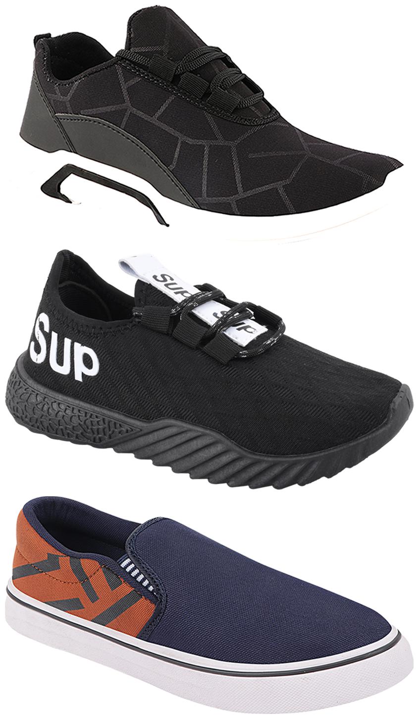 

Birde Men Multi-Color Casual Shoes - CASUAL SPORTS SNEAKERS RUNNNING SHOES - BRD-300-BLK-308-TAN-384