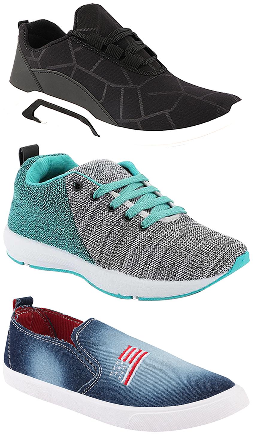 

Birde Men Multi-Color Casual Shoes - CASUAL SPORTS SNEAKERS RUNNNING SHOES - BRD-300-BLK-1220-221
