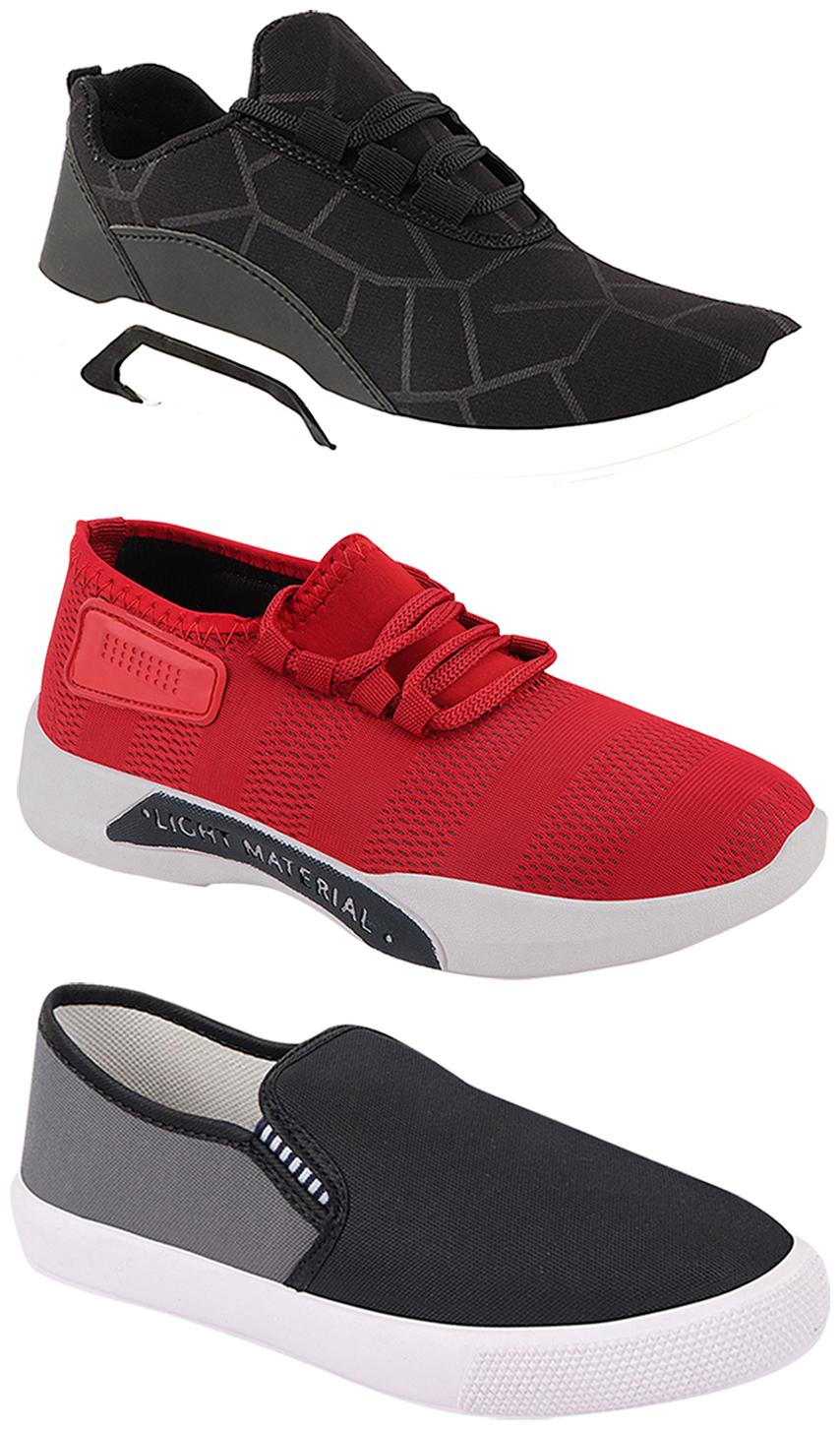 

Birde Men Multi-Color Casual Shoes - BRD-300-BLK-301-RD-309-GRY