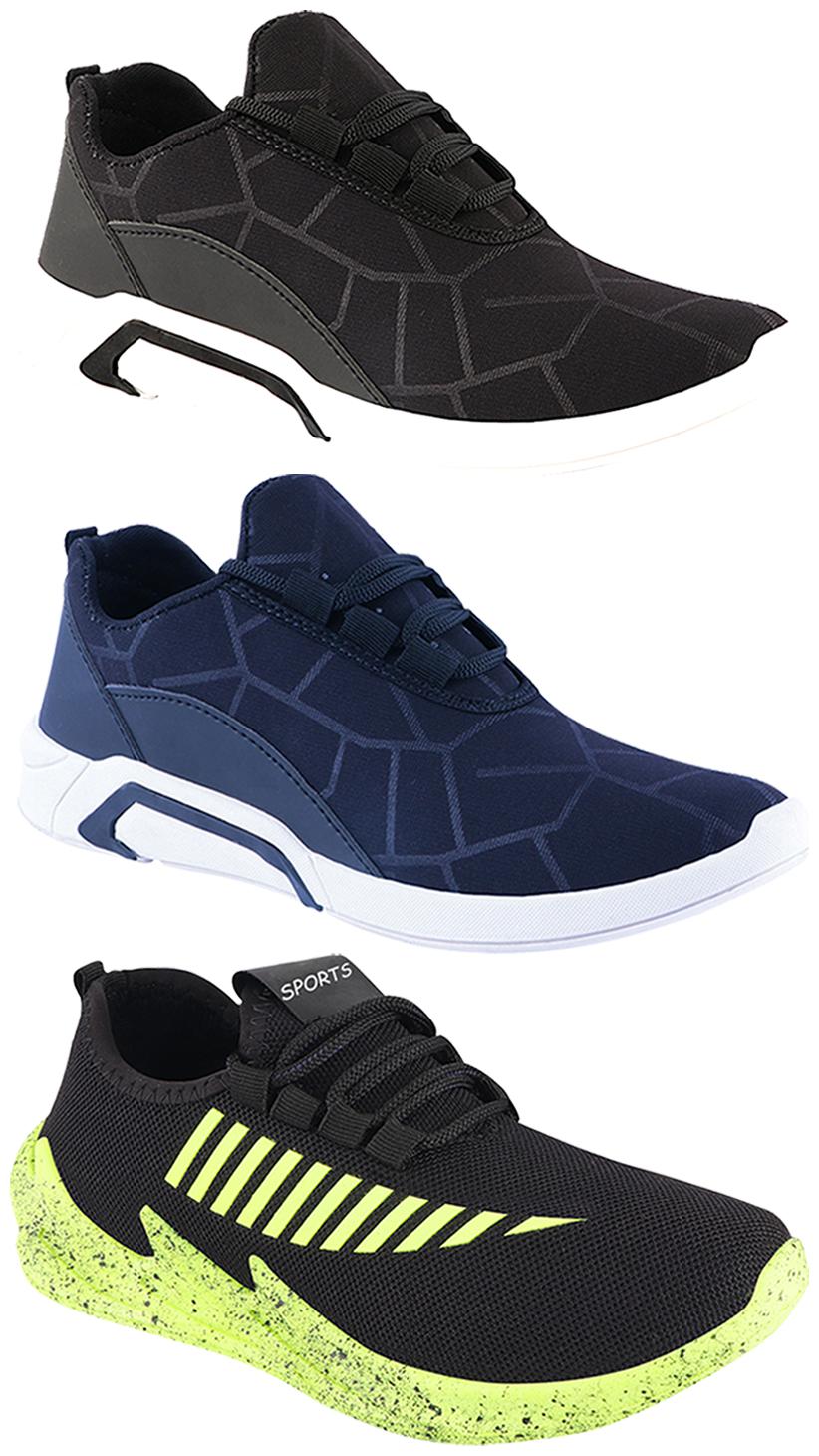 

Birde Men Multi-Color Casual Shoes - CASUAL SPORTS SNEAKERS RUNNNING SHOES - BRD-300-BLK-300-BLU-324-PGRN