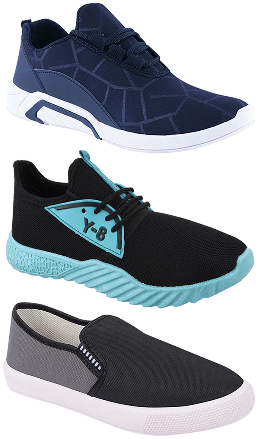

Birde Men Multi-Color Casual Shoes - BRD-300-BLU-309-GRY-386