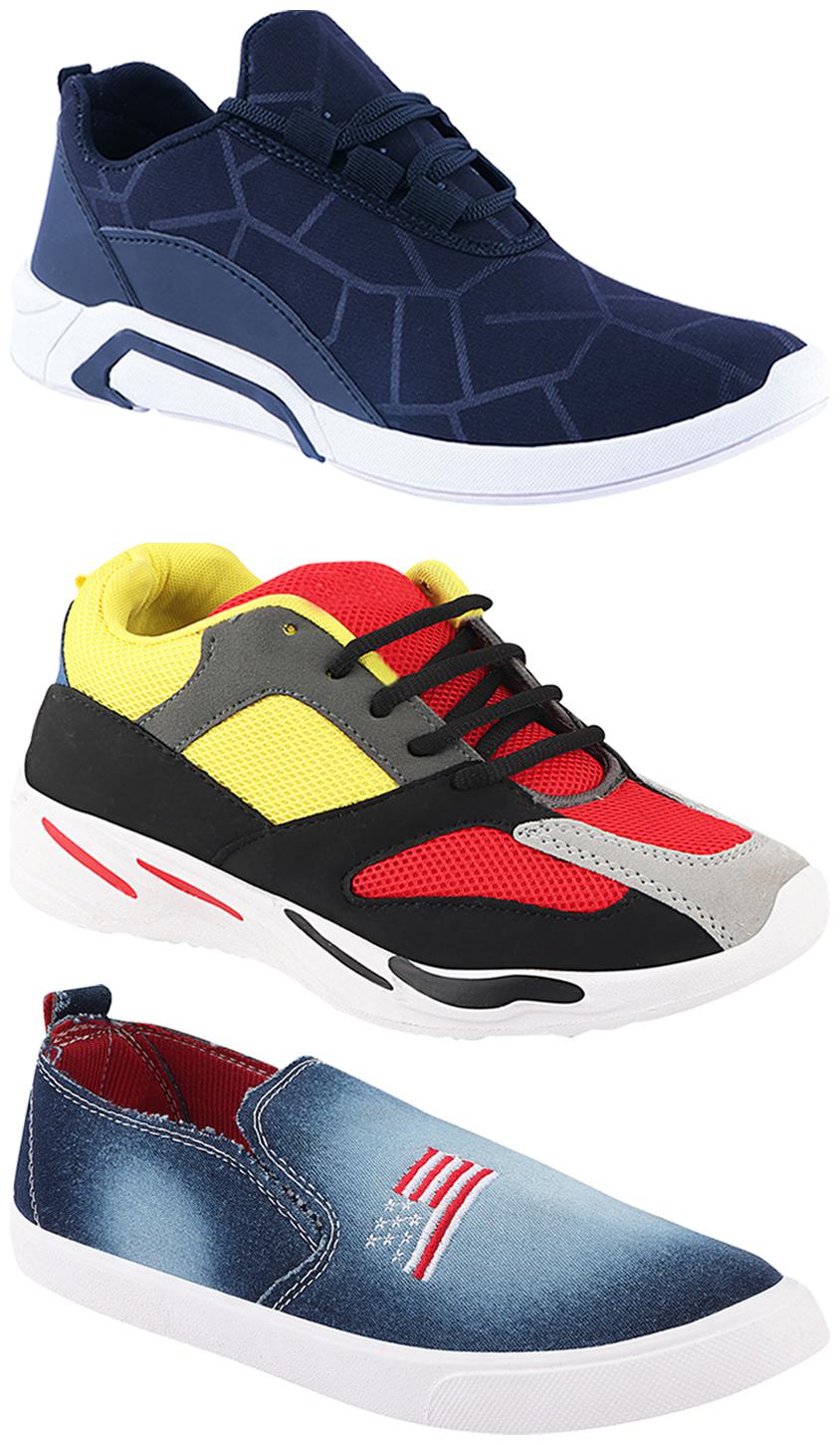 

Birde Men Multi-Color Casual Shoes - CASUAL SPORTS SNEAKERS RUNNNING SHOES - BRD-300-BLU-1220-333