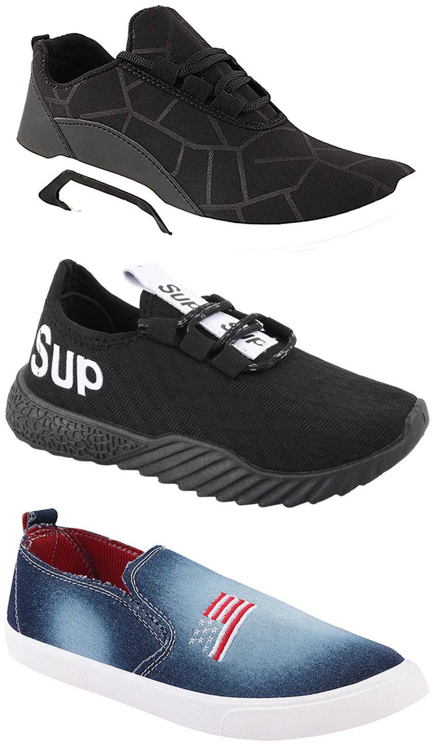 

Birde Men Multi-Color Casual Shoes - CASUAL SPORTS SNEAKERS RUNNNING SHOES - BRD-300-BLK-1220-384
