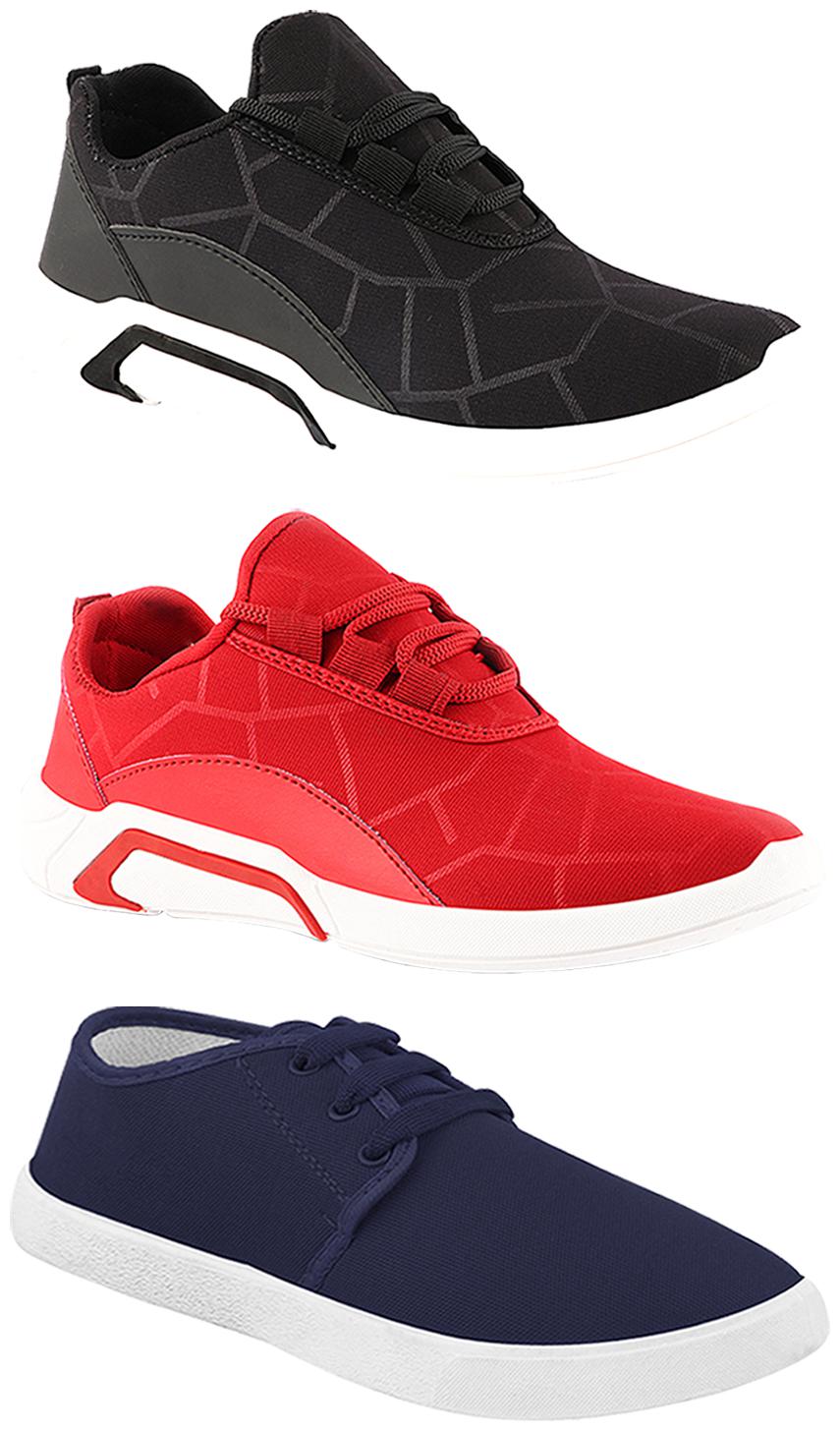 

Birde Men Multi-Color Casual Shoes - BRD-300-BLK-300-RED-1078
