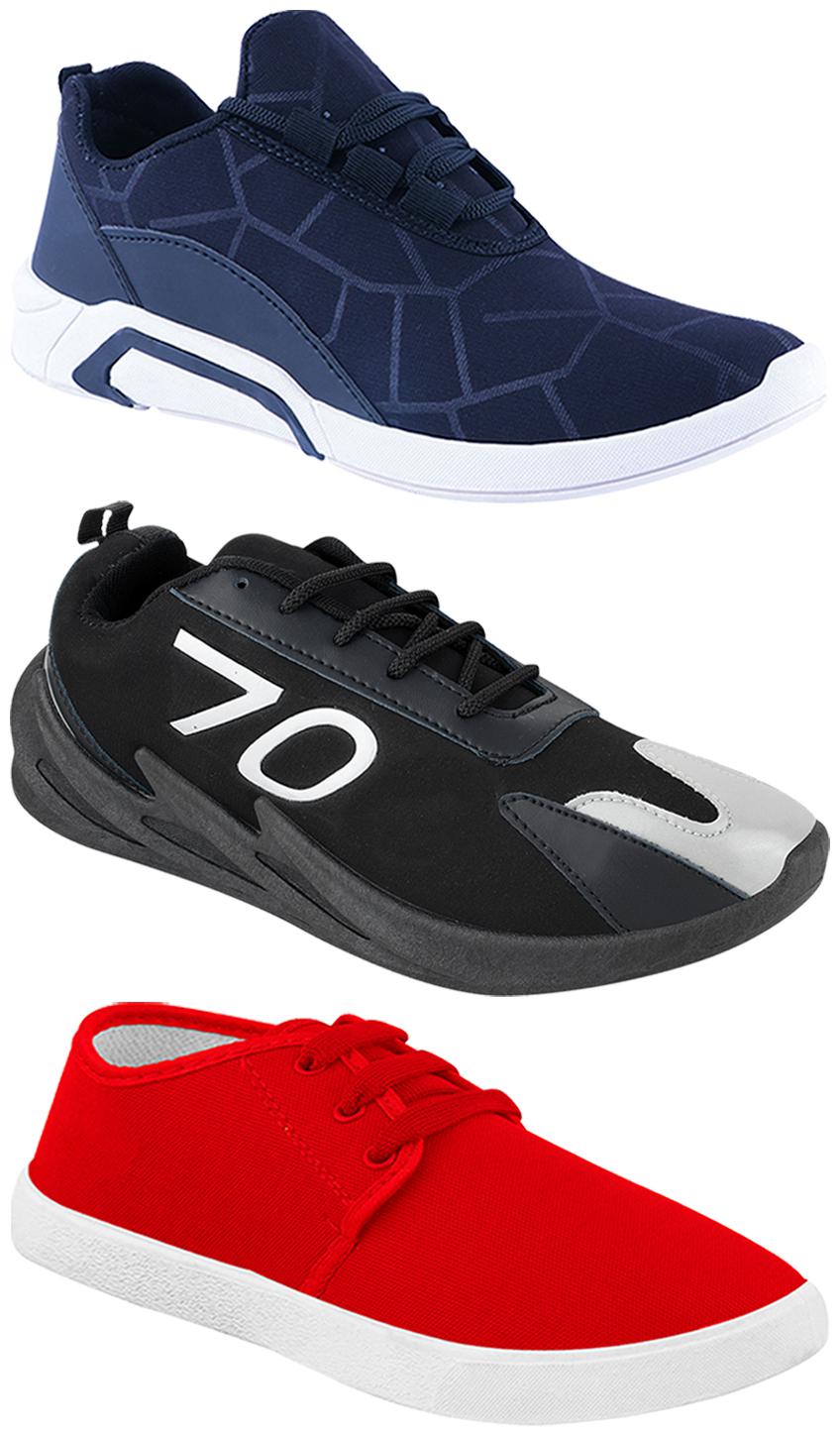 

Birde Men Multi-Color Casual Shoes - CASUAL SPORTS SNEAKERS RUNNNING SHOES - BRD-300-BLU-1077-350