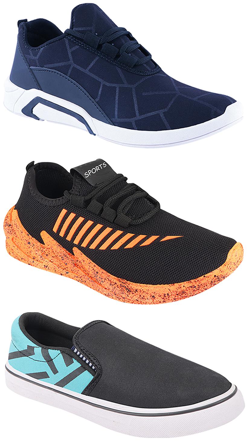 

Birde Men Multi-Color Casual Shoes - BRD-300-BLU-308-SGRN-324-ORNG