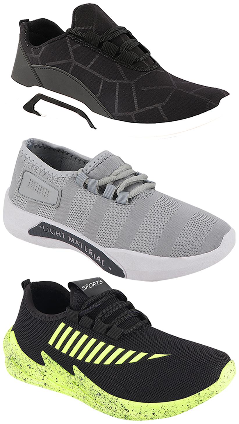 

Birde Men Multi-Color Casual Shoes - CASUAL SPORTS SNEAKERS RUNNNING SHOES - BRD-300-BLK-301-GRY-324-PGRN
