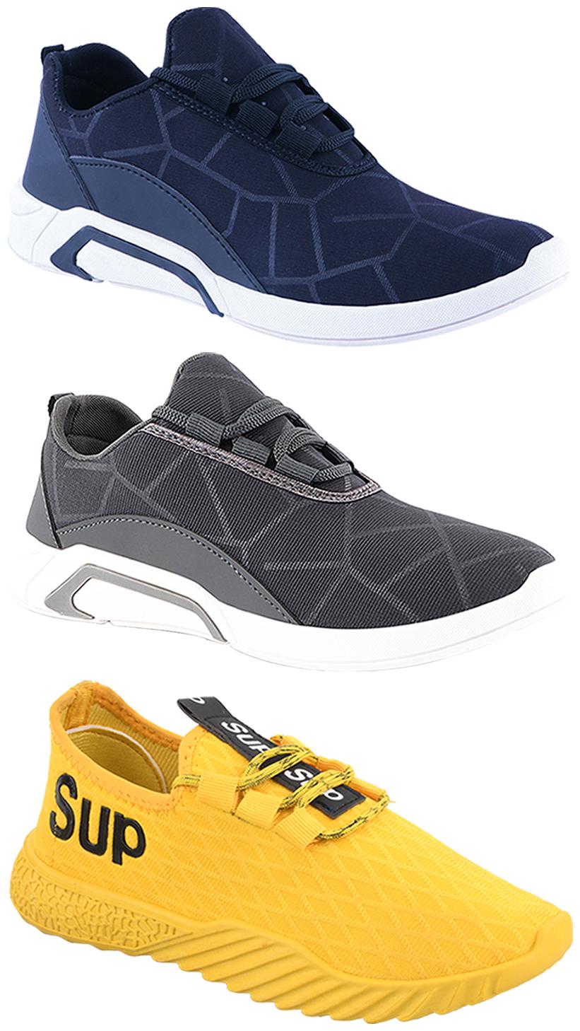 

Birde Men Multi-Color Casual Shoes - CASUAL SPORTS SNEAKERS RUNNNING SHOES - BRD-300-BLU-300-GRY-383
