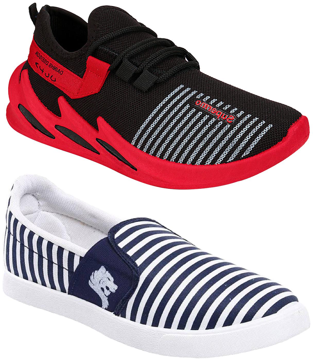 

Birde Multicolor Mesh Casual Shoes For Men (Pack of 2)
