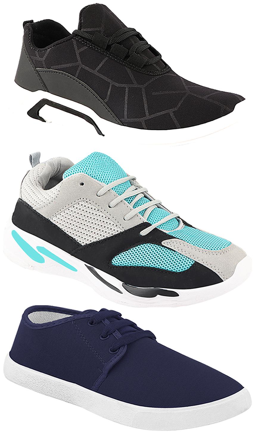 

Birde Men Multi-Color Casual Shoes - CASUAL SPORTS SNEAKERS RUNNNING SHOES - BRD-300-BLK-1078-332