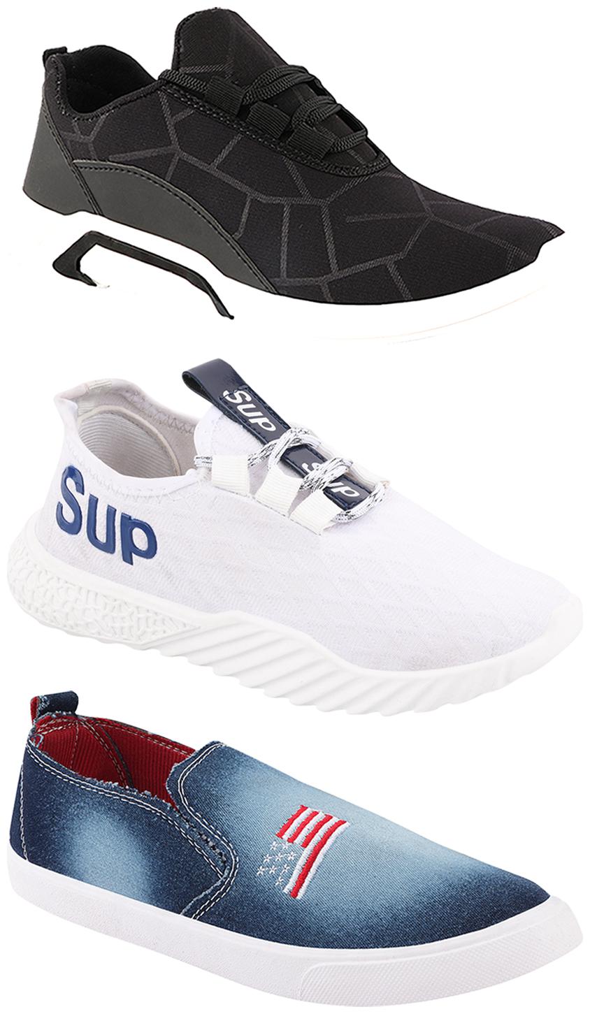 

Birde Men Multi-Color Casual Shoes - CASUAL SPORTS SNEAKERS RUNNNING SHOES - BRD-300-BLK-1220-385