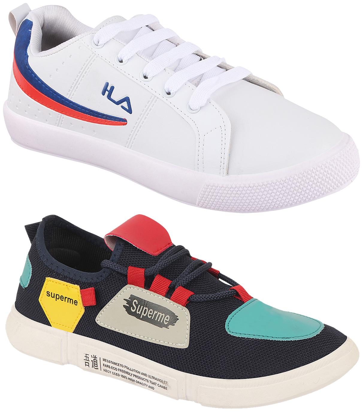 

Birde Multicolor Synthetic Casual Shoes For Men (Pack of 2)