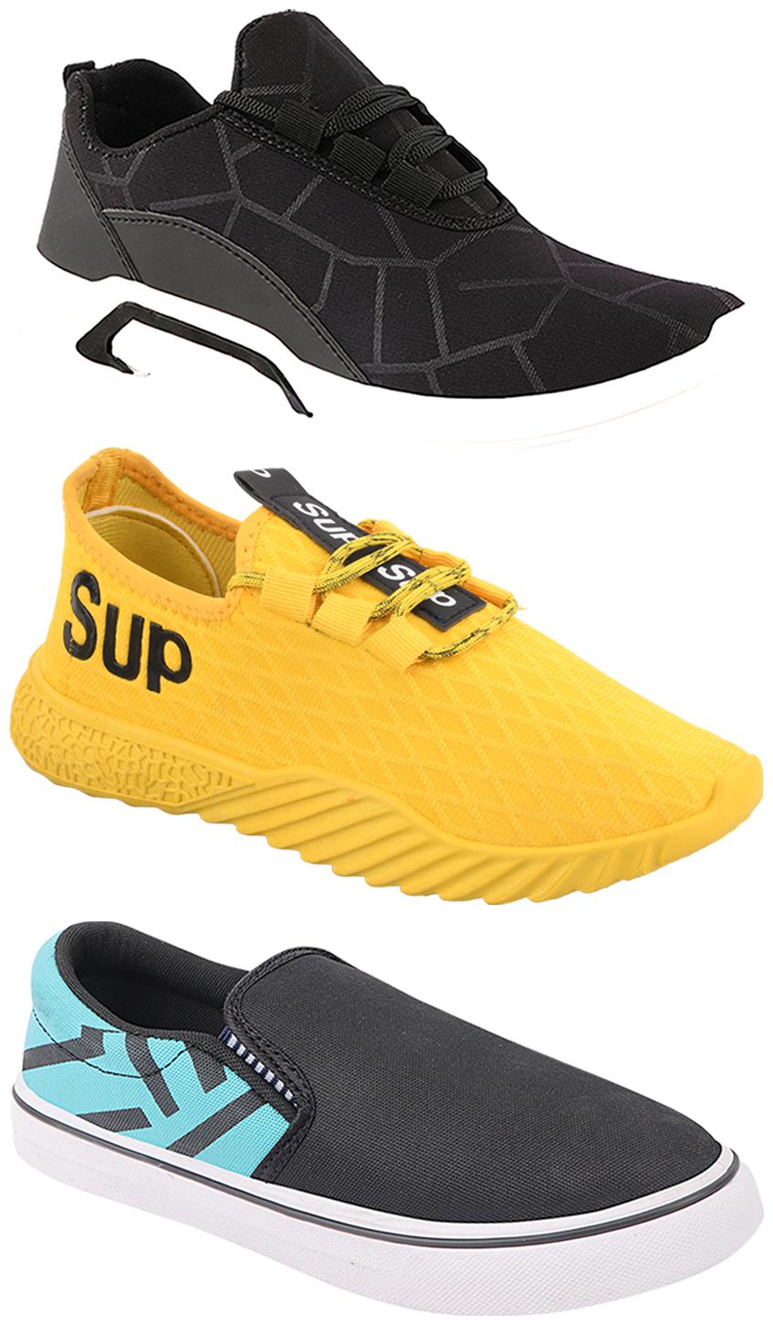 

Birde Men Multi-Color Casual Shoes - CASUAL SPORTS SNEAKERS RUNNNING SHOES - BRD-300-BLK-308-SGRN-383