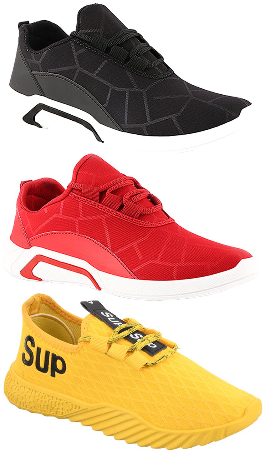 

Birde Men Multi-Color Casual Shoes - CASUAL SPORTS SNEAKERS RUNNNING SHOES - BRD-300-BLK-300-RED-383