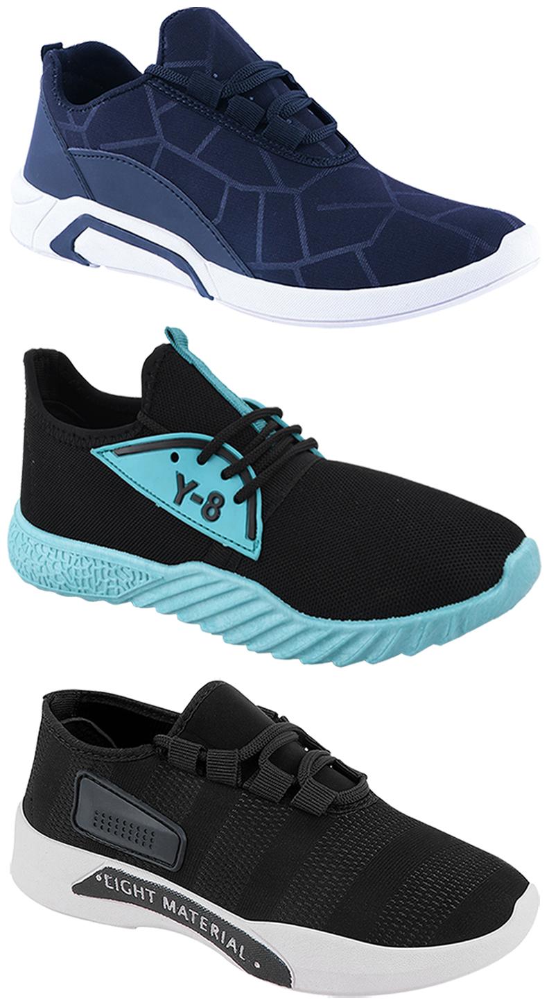 

Birde Men Multi-Color Casual Shoes - BRD-300-BLU-301-BLK-386