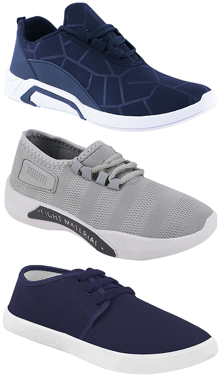 

Birde Men Multi-Color Casual Shoes - BRD-300-BLU-301-GRY-1078