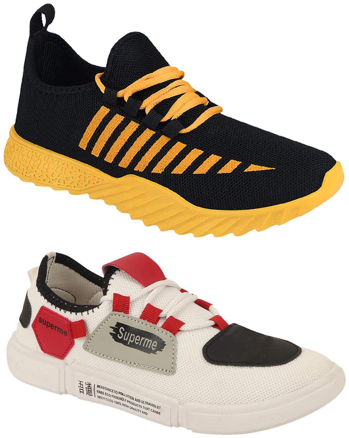 

Birde Multicolor Mesh Casual Shoes For Men (Pack of 2)