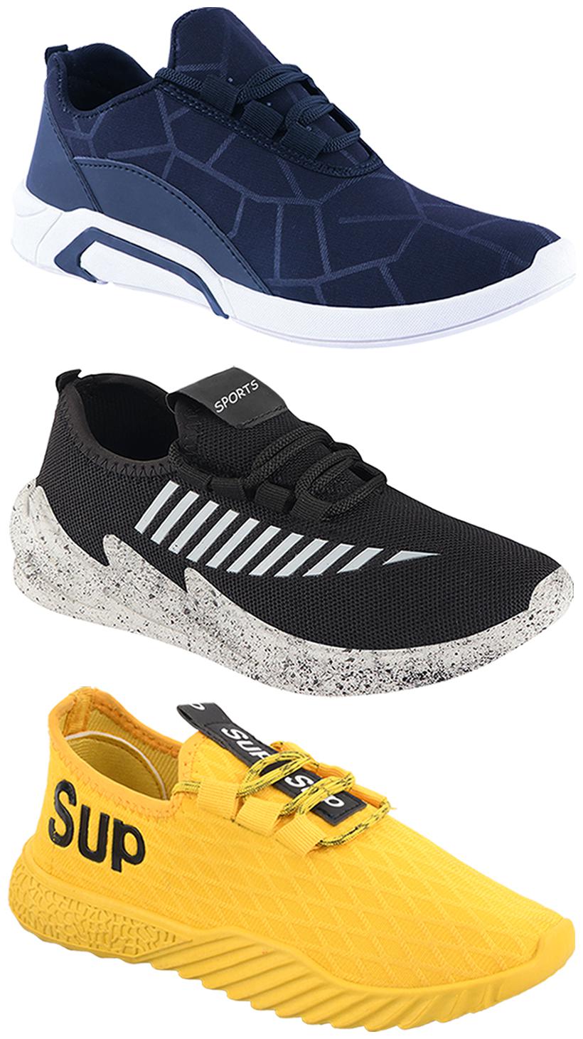

Birde Men Multi-Color Casual Shoes - CASUAL SPORTS SNEAKERS RUNNNING SHOES - BRD-300-BLU-324-GRY-383