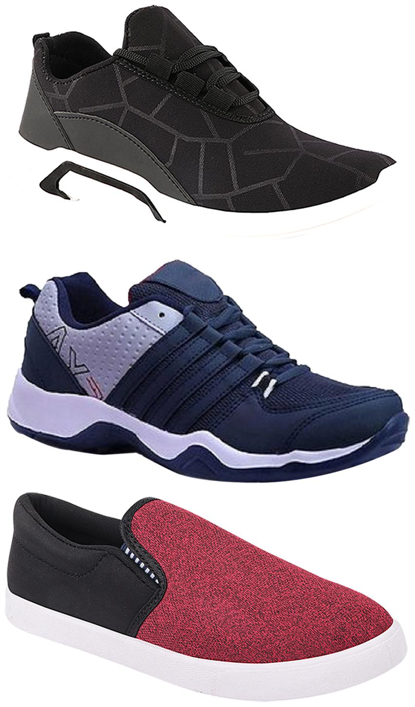 

Birde Men Multi-Color Casual Shoes - BRD-300-BLK-310-BLK AX-1