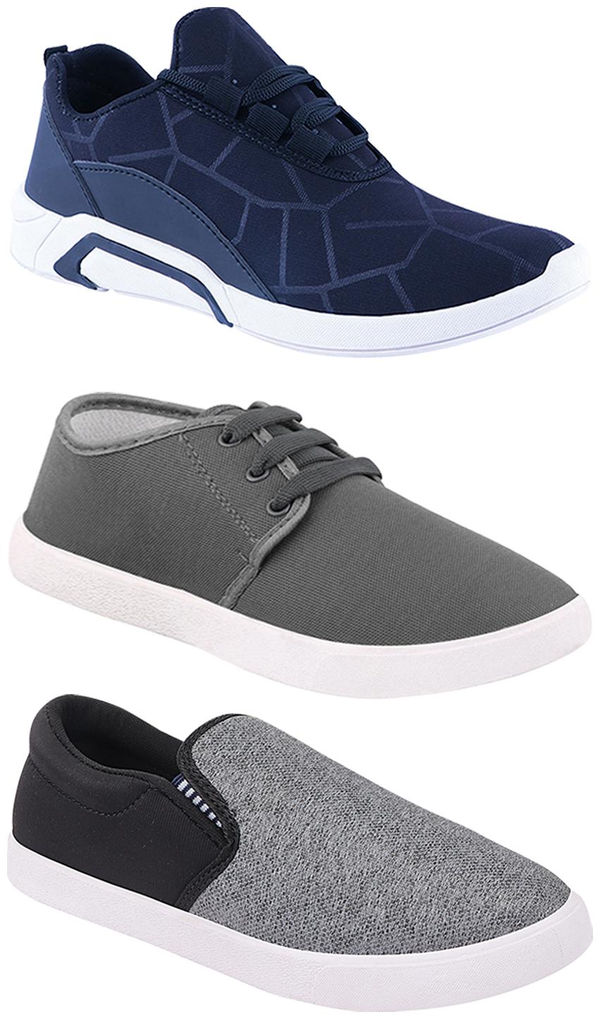 

Birde Men Multi-Color Casual Shoes - BRD-300-BLU-1079-310-SLVR