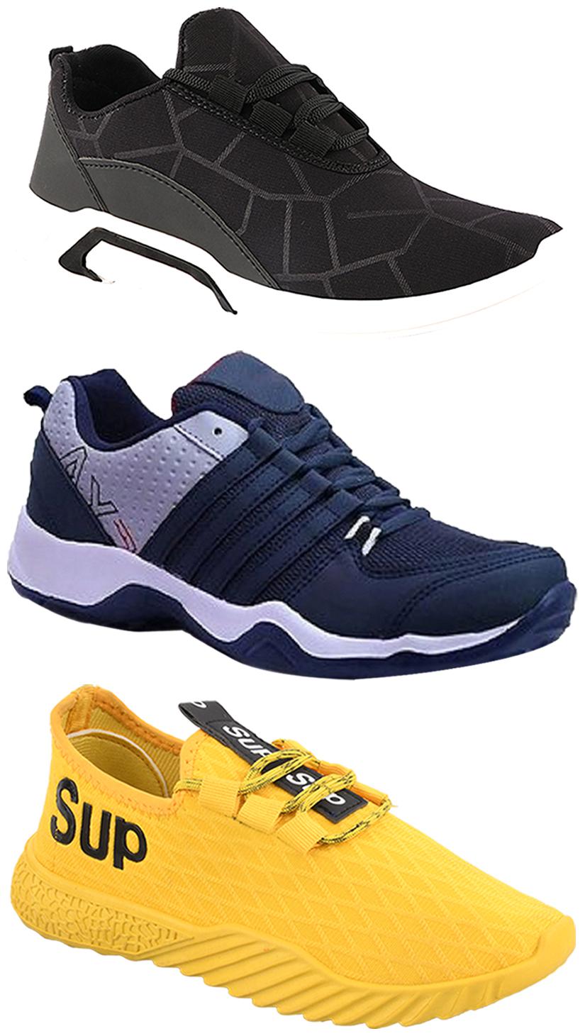 

Birde Men Multi-Color Casual Shoes - CASUAL SPORTS SNEAKERS RUNNNING SHOES - BRD-300-BLK AX-1-383