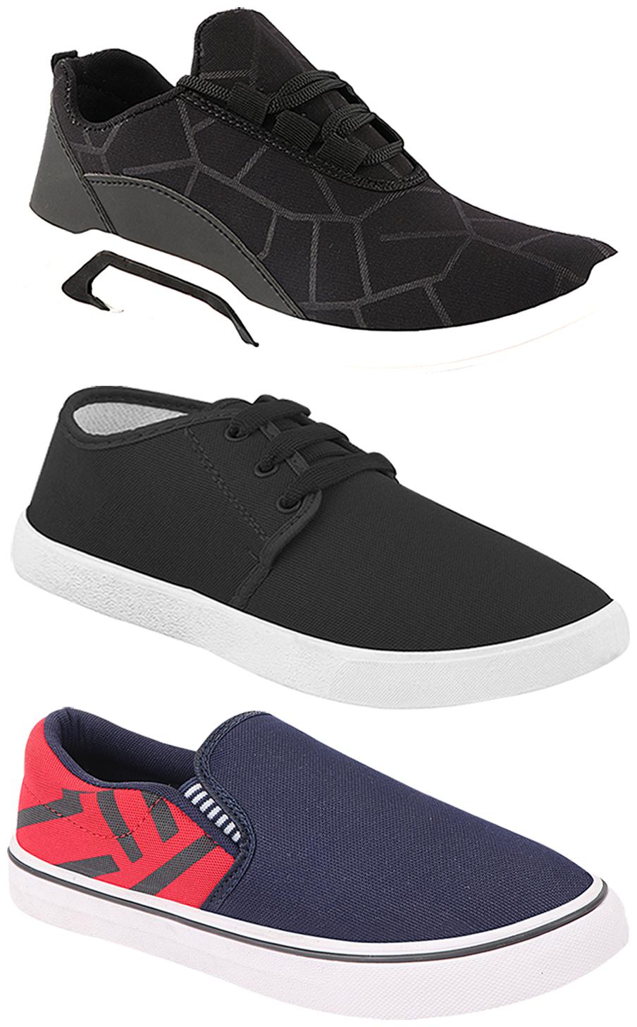 

Birde Men Multi-Color Casual Shoes - BRD-300-BLK-349-308-RED