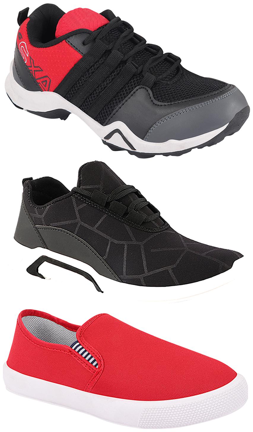 

Birde Men Multi-Color Casual Shoes - BRD-300-BLK-309-RD AX-2