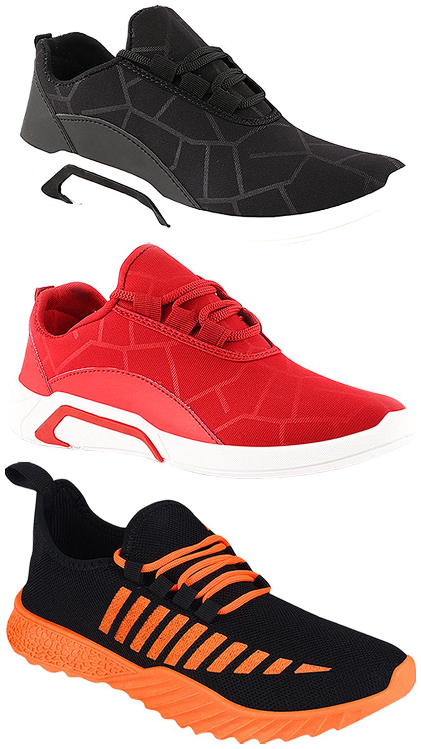 

Birde Men Multi-Color Casual Shoes - BRD-300-BLK-300-RED-359