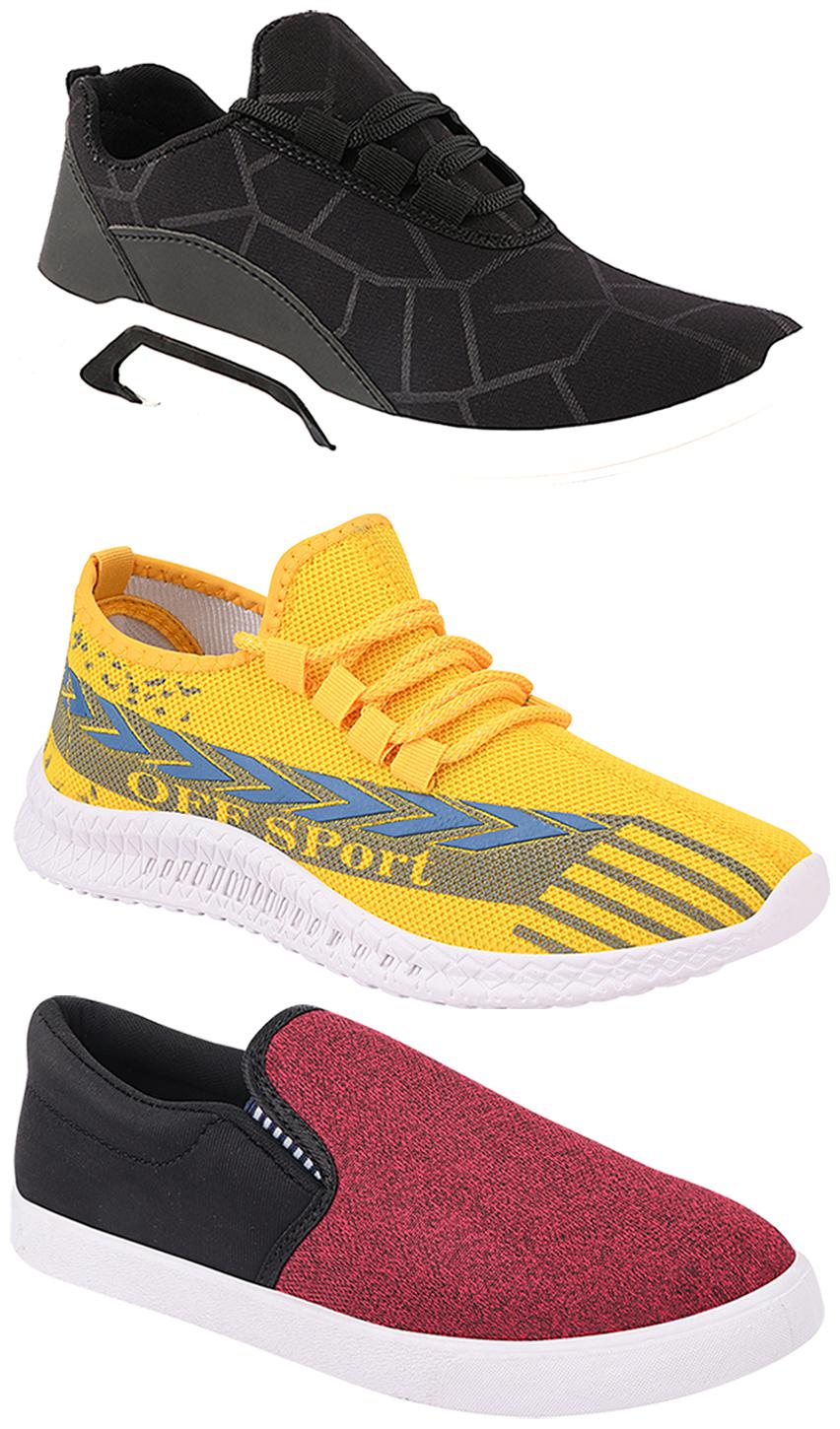 

Birde Men Multi-Color Casual Shoes - BRD-300-BLK-310-BLK-316