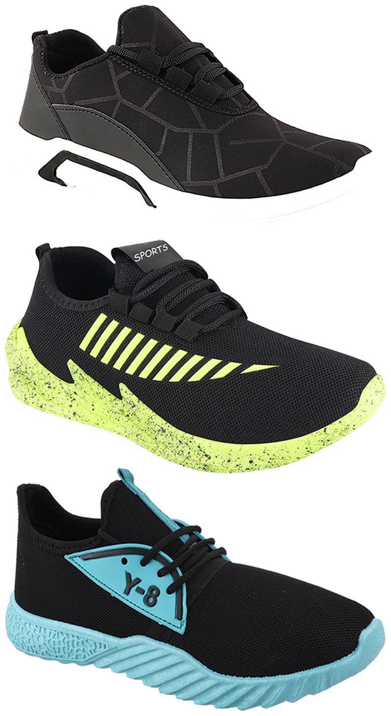 

Birde Men Multi-Color Casual Shoes - CASUAL SPORTS SNEAKERS RUNNNING SHOES - BRD-300-BLK-324-PGRN-386