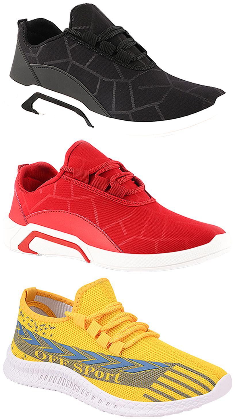 

Birde Men Multi-Color Casual Shoes - BRD-300-BLK-300-RED-316