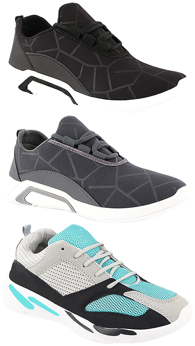

Birde Men Multi-Color Casual Shoes - CASUAL SPORTS SNEAKERS RUNNNING SHOES - BRD-300-BLK-300-GRY-332
