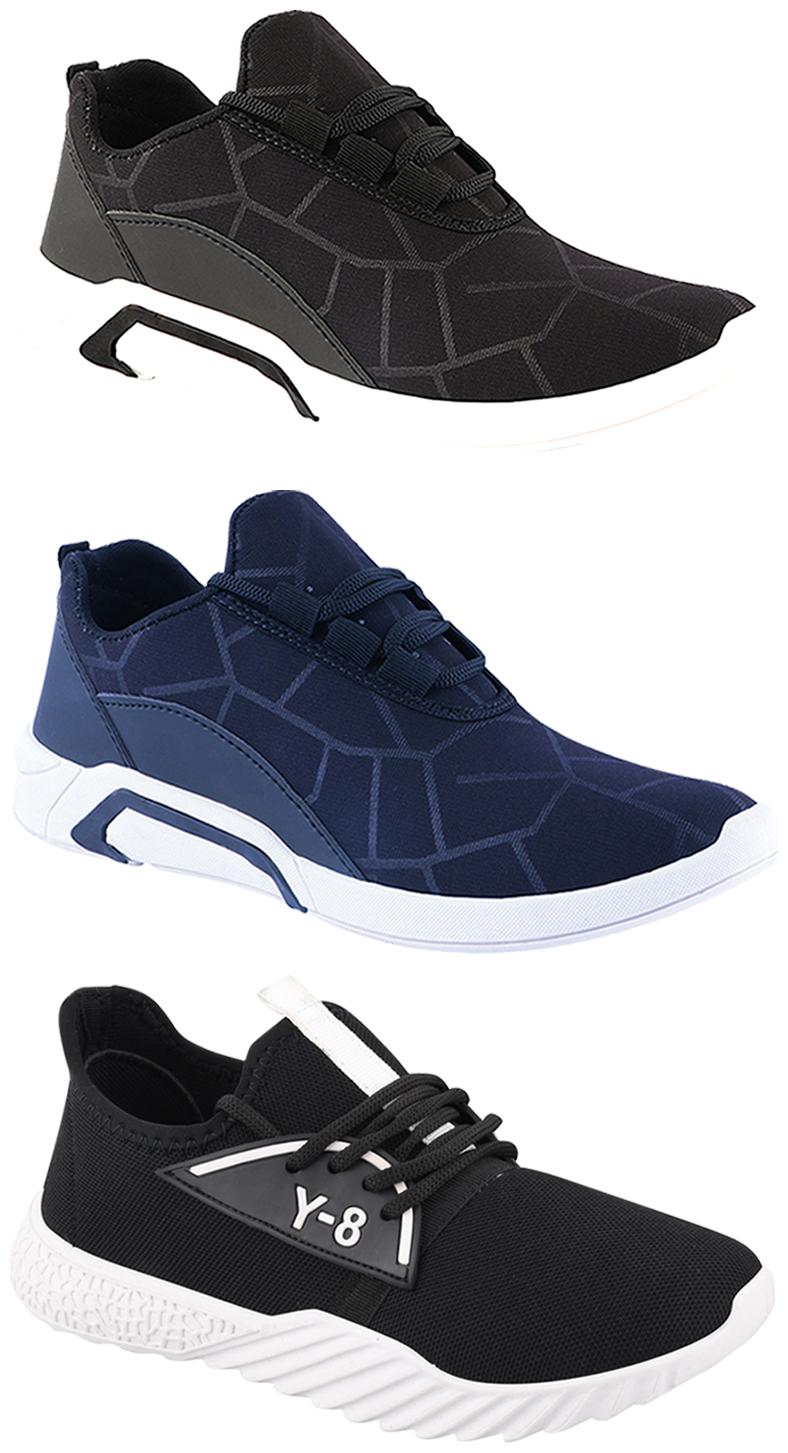 

Birde Men Multi-Color Casual Shoes - BRD-300-BLK-300-BLU-378