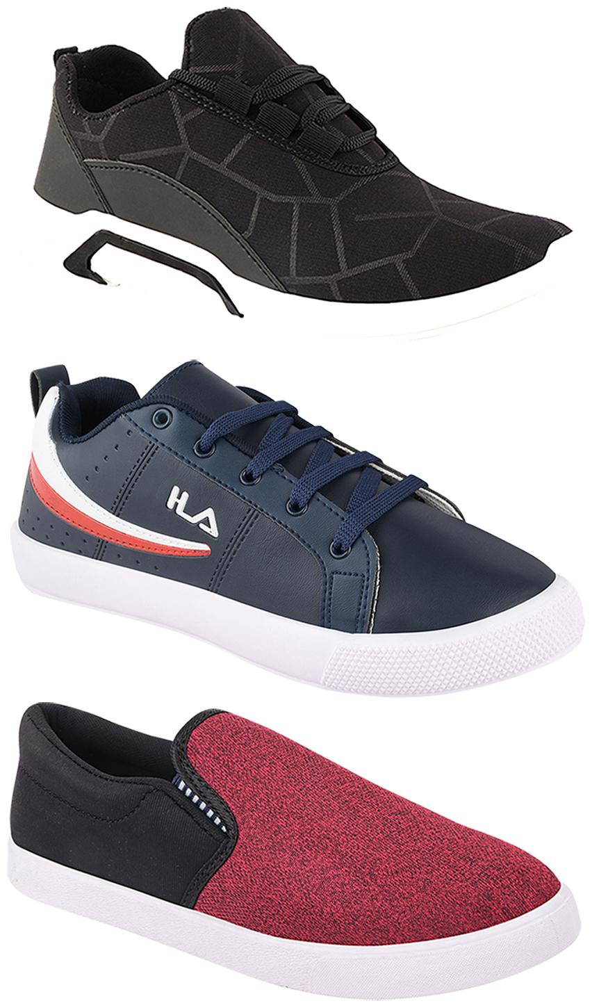 

Birde Men Multi-Color Casual Shoes - BRD-300-BLK-310-BLK-365