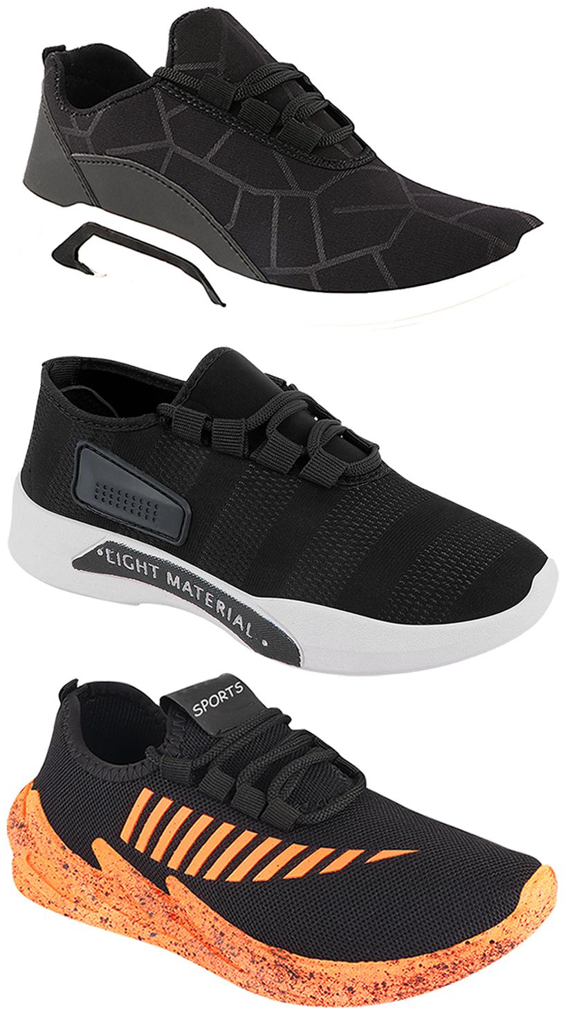 

Birde Men Multi-Color Casual Shoes - BRD-300-BLK-301-BLK-324-ORNG