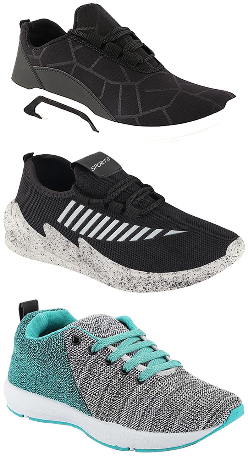 

Birde Men Multi-Color Casual Shoes - CASUAL SPORTS SNEAKERS RUNNNING SHOES - BRD-300-BLK-324-GRY-221