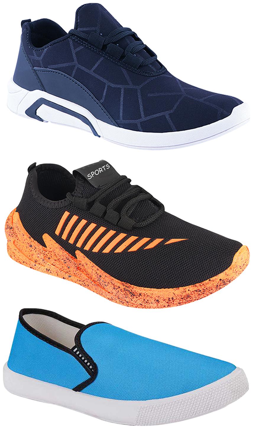 

Birde Men Multi-Color Casual Shoes - BRD-300-BLU-309-SKY-324-ORNG