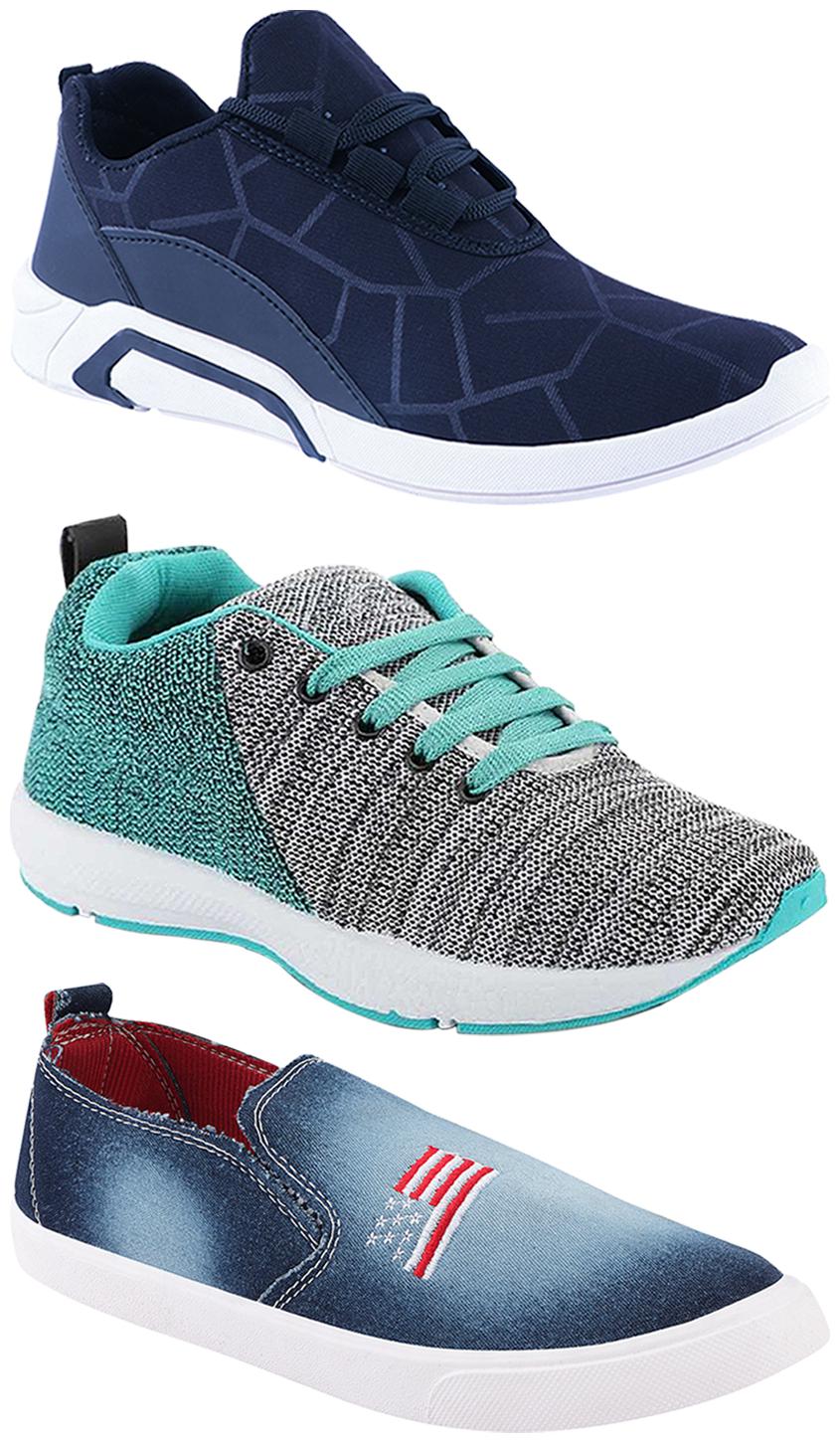 

Birde Men Multi-Color Casual Shoes - CASUAL SPORTS SNEAKERS RUNNNING SHOES - BRD-300-BLU-1220-221