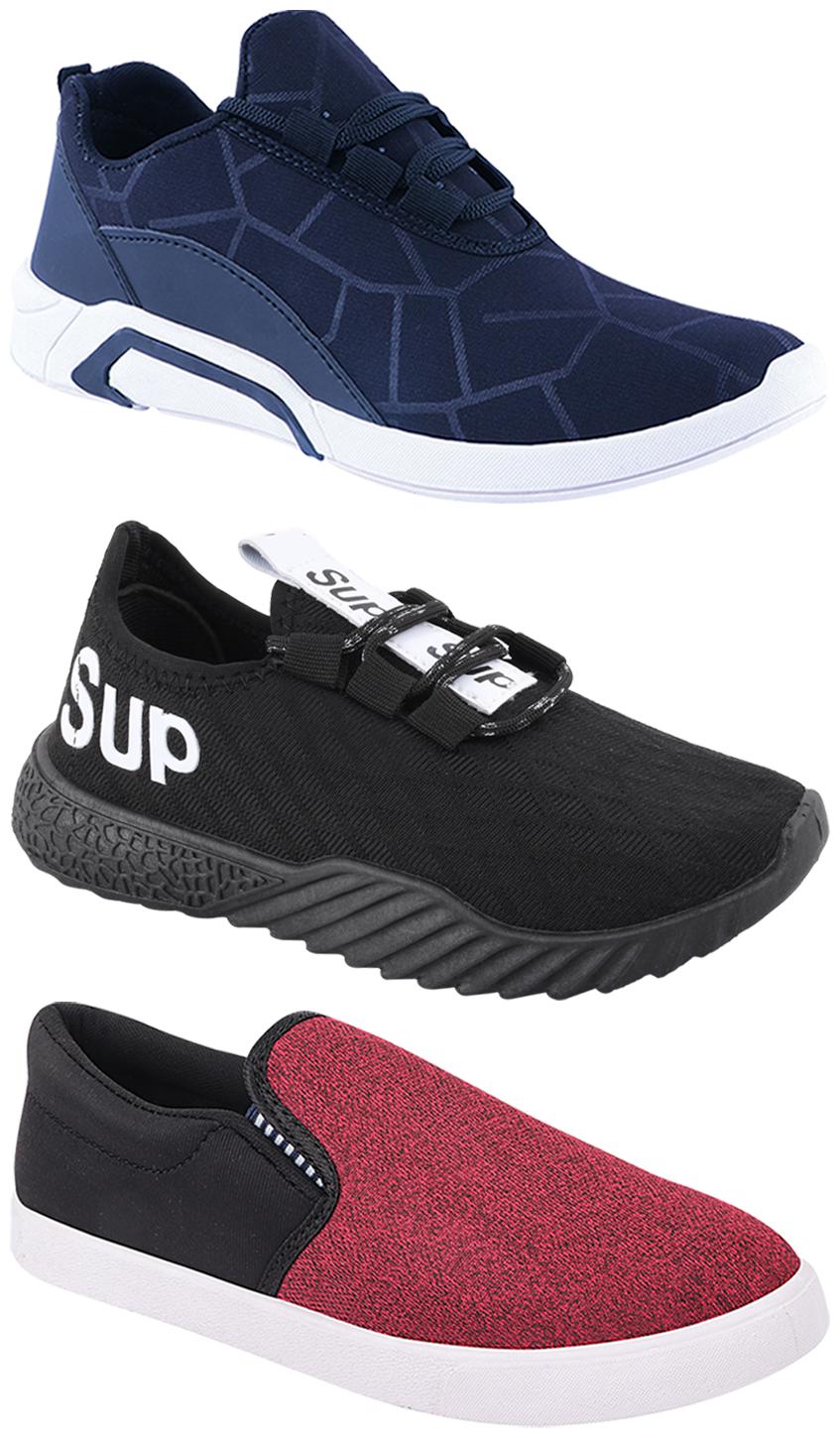 

Birde Men Multi-Color Casual Shoes - CASUAL SPORTS SNEAKERS RUNNNING SHOES - BRD-300-BLU-310-BLK-384