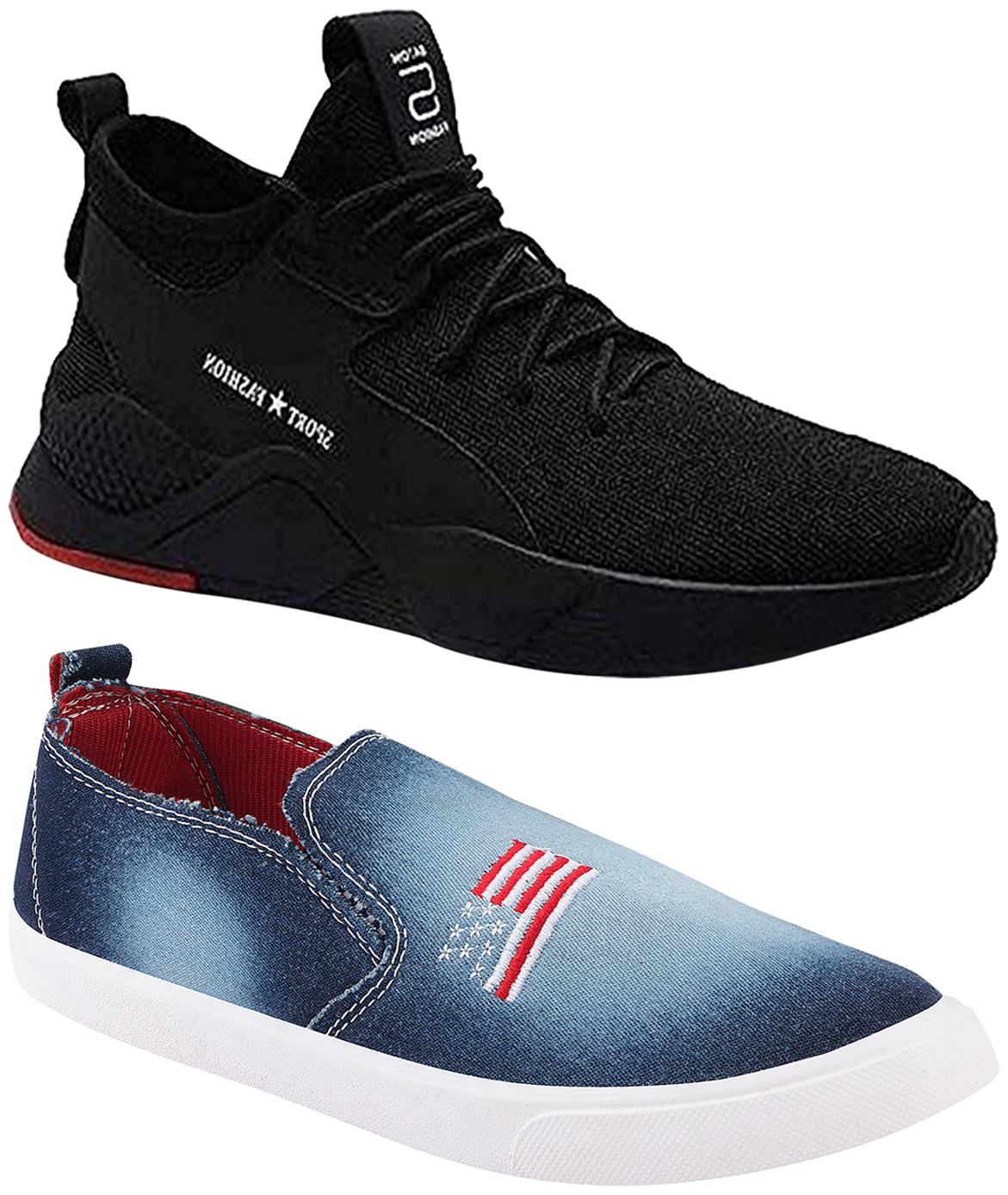 

Birde Multicolor Mesh Casual Shoes For Men (Pack of 2)