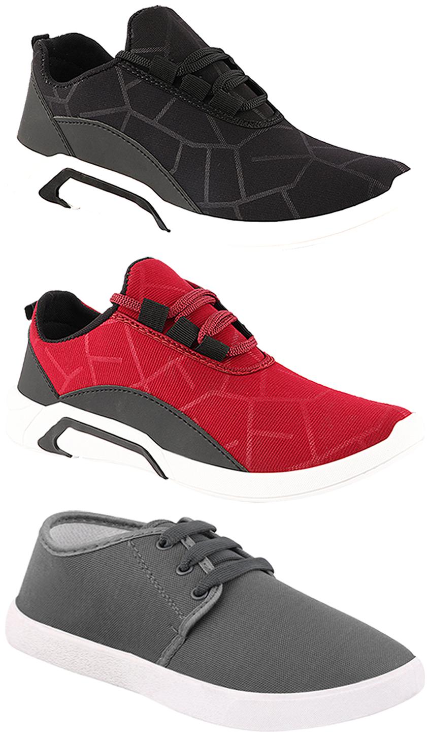 

Birde Men Multi-Color Casual Shoes - BRD-300-BLK-300-CHRY-1079