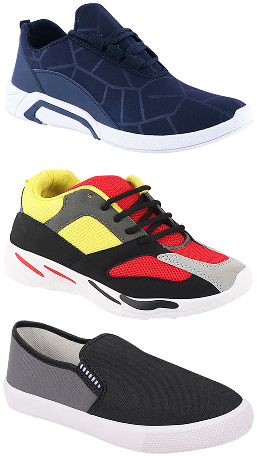 

Birde Men Multi-Color Casual Shoes - CASUAL SPORTS SNEAKERS RUNNNING SHOES - BRD-300-BLU-309-GRY-333