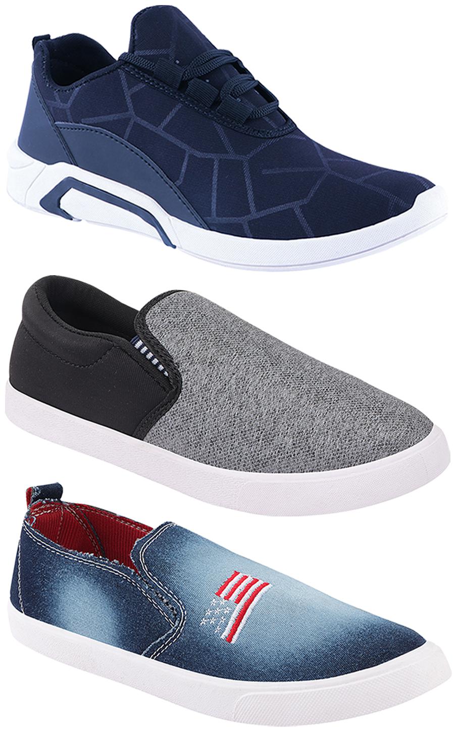 

Birde Men Multi-Color Casual Shoes - BRD-300-BLU-310-SLVR-1220