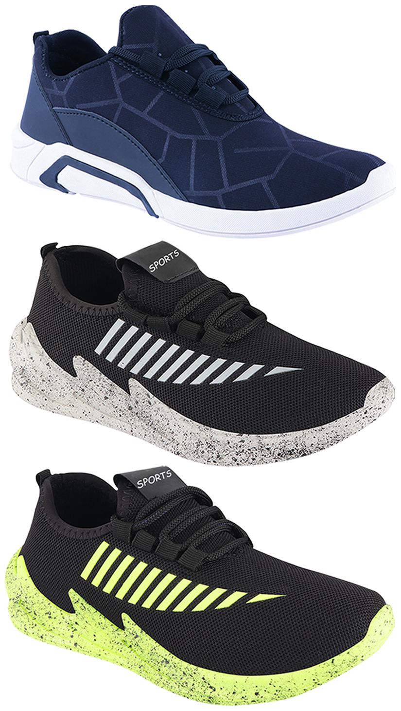 

Birde Men Multi-Color Casual Shoes - CASUAL SPORTS SNEAKERS RUNNNING SHOES - BRD-300-BLU-324-GRY-324-PGRN