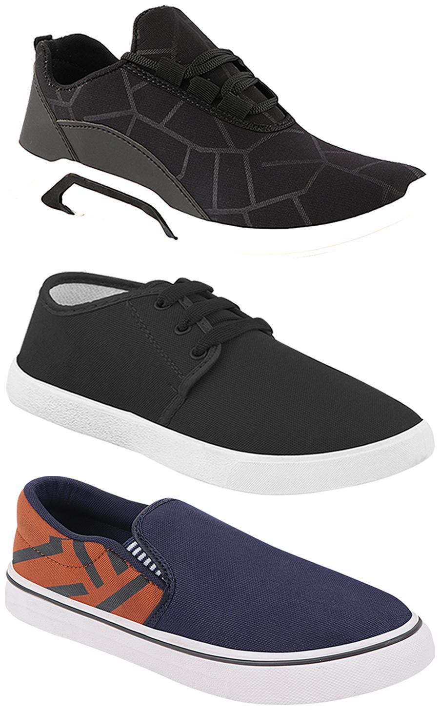 

Birde Men Multi-Color Casual Shoes - BRD-300-BLK-349-308-TAN