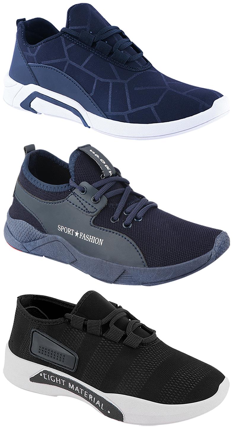 

Birde Men Multi-Color Casual Shoes - BRD-300-BLU-301-BLK-342
