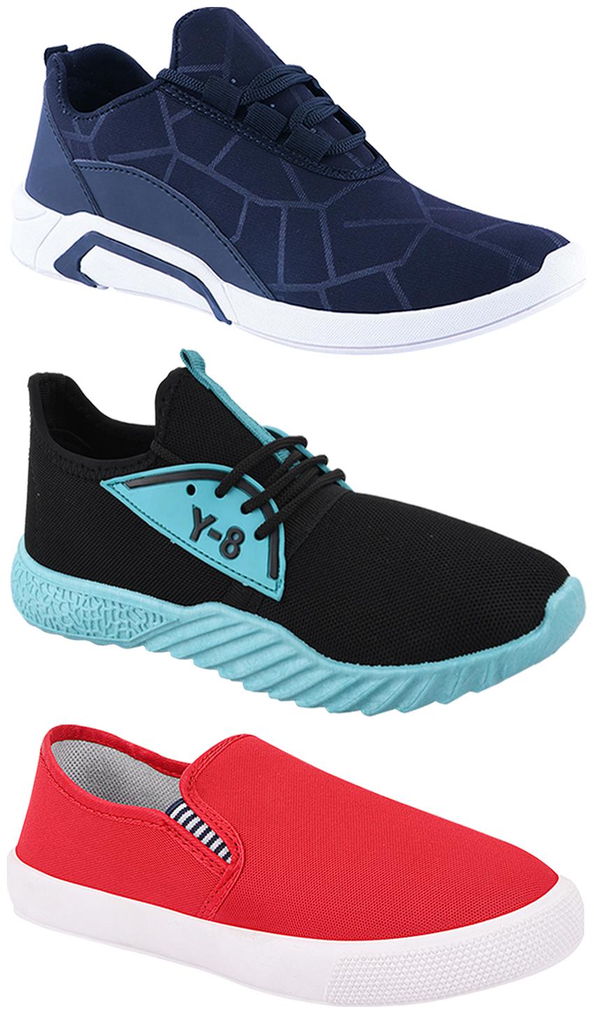

Birde Men Multi-Color Casual Shoes - BRD-300-BLU-309-RD-386