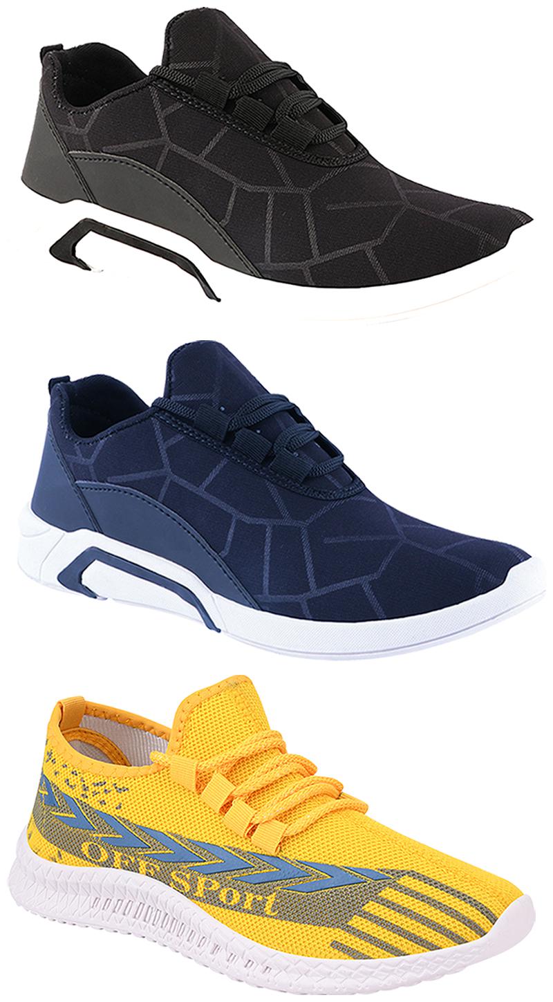 

Birde Men Multi-Color Casual Shoes - BRD-300-BLK-300-BLU-316